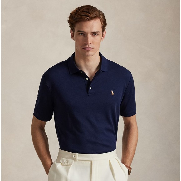 Ralph Lauren Soft Cotton Blue Polo ShirtMen's Size L
